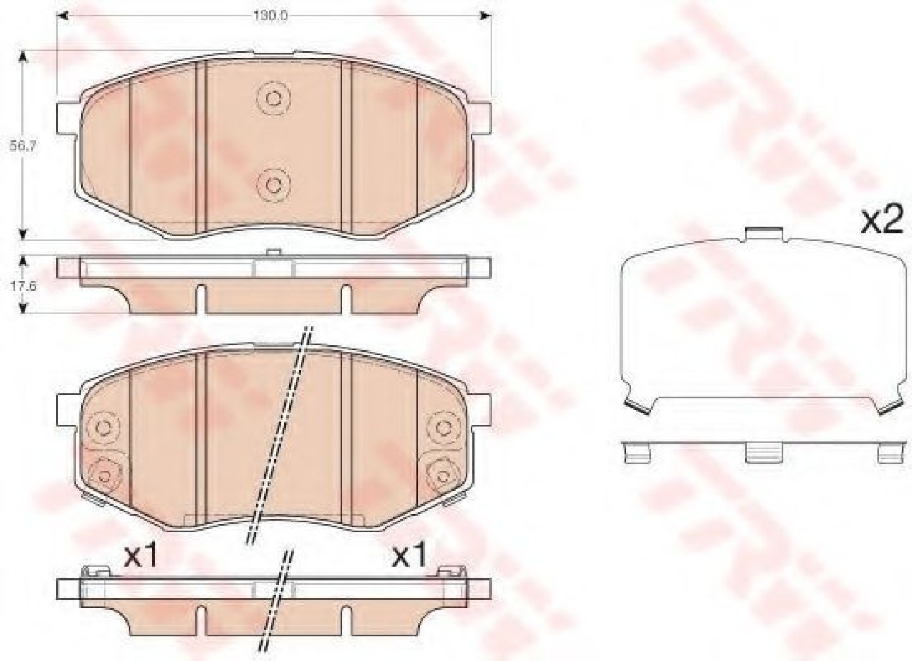 Set placute frana,frana disc KIA SOUL II (PS) (2014 - 2016) TRW GDB3553 piesa NOUA