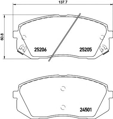 Set placute frana,frana disc KIA SPORTAGE (QL) (2015 - 2016) TEXTAR 2520501 piesa NOUA
