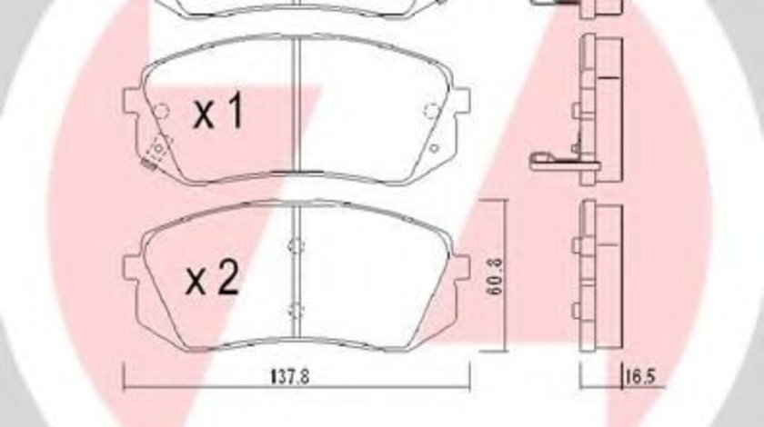 Set placute frana,frana disc KIA SPORTAGE (SL) (2009 - 2016) ZIMMERMANN 24501.170.1 piesa NOUA