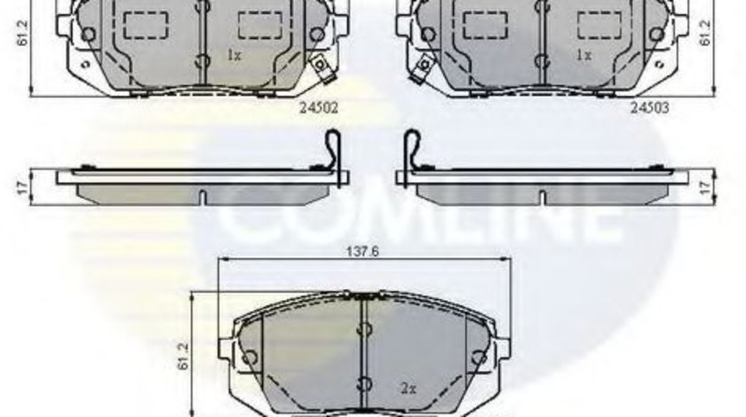 Set placute frana,frana disc KIA SPORTAGE (SL) (2009 - 2016) COMLINE CBP31768 piesa NOUA