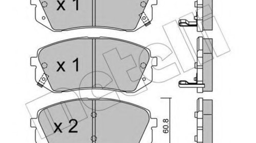 Set placute frana,frana disc KIA SPORTAGE (SL) (2009 - 2016) METELLI 22-0783-0 piesa NOUA