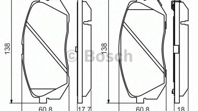 Set placute frana,frana disc KIA SPORTAGE (SL) (2009 - 2016) BOSCH 0 986 494 559 piesa NOUA