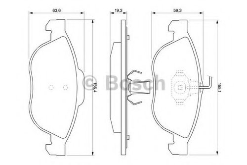 Set placute frana,frana disc LANCIA LYBRA (839AX) (1999 - 2005) BOSCH 0 986 424 507 piesa NOUA