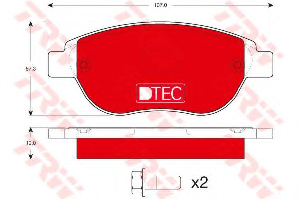 Set placute frana,frana disc LANCIA MUSA (350) (2004 - 2012) TRW GDB1464DTE piesa NOUA