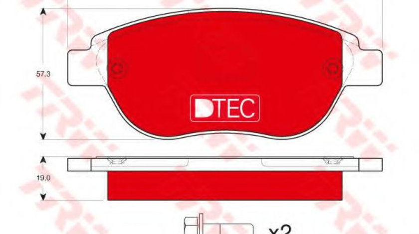 Set placute frana,frana disc LANCIA MUSA (350) (2004 - 2012) TRW GDB1464DTE piesa NOUA