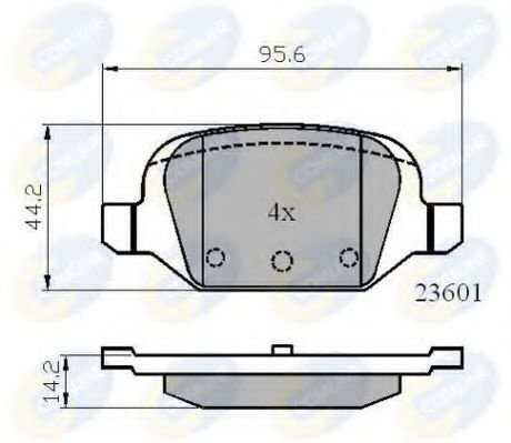 Set placute frana,frana disc LANCIA MUSA (350) (2004 - 2012) COMLINE CBP01026 piesa NOUA