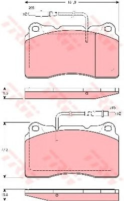 Set placute frana,frana disc LANCIA PHEDRA (179) (2002 - 2010) TRW GDB1431 piesa NOUA