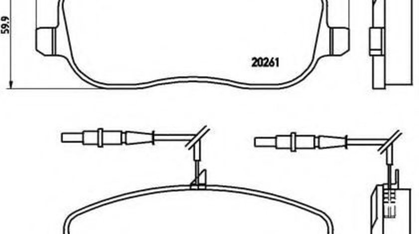 Set placute frana,frana disc LANCIA PHEDRA (179) (2002 - 2010) BREMBO P 23 090 piesa NOUA