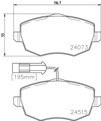 Set placute frana,frana disc LANCIA YPSILON (843) (2003 - 2011) TEXTAR 2407304 piesa NOUA