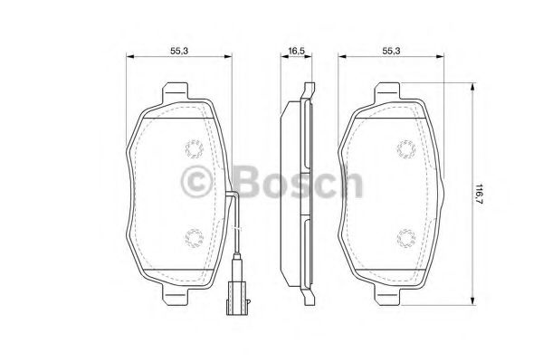 Set placute frana,frana disc LANCIA YPSILON (843) (2003 - 2011) BOSCH 0 986 494 075 piesa NOUA