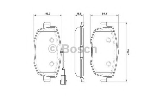 Set placute frana,frana disc LANCIA YPSILON (843) (2003 - 2011) BOSCH 0 986 494 075 piesa NOUA