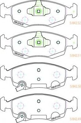 Set placute frana,frana disc LANCIA YPSILON (843) (2003 - 2011) FERODO FDB4400 piesa NOUA
