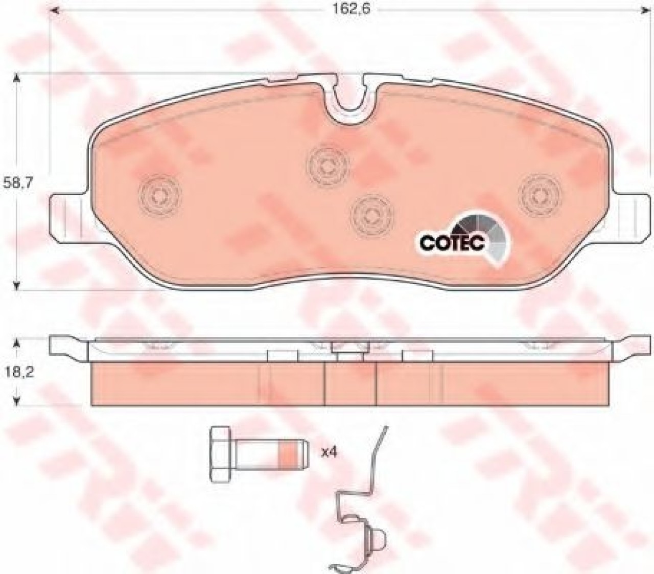 Set placute frana,frana disc LAND ROVER DISCOVERY IV (LA) (2009 - 2016) TRW GDB1631 piesa NOUA
