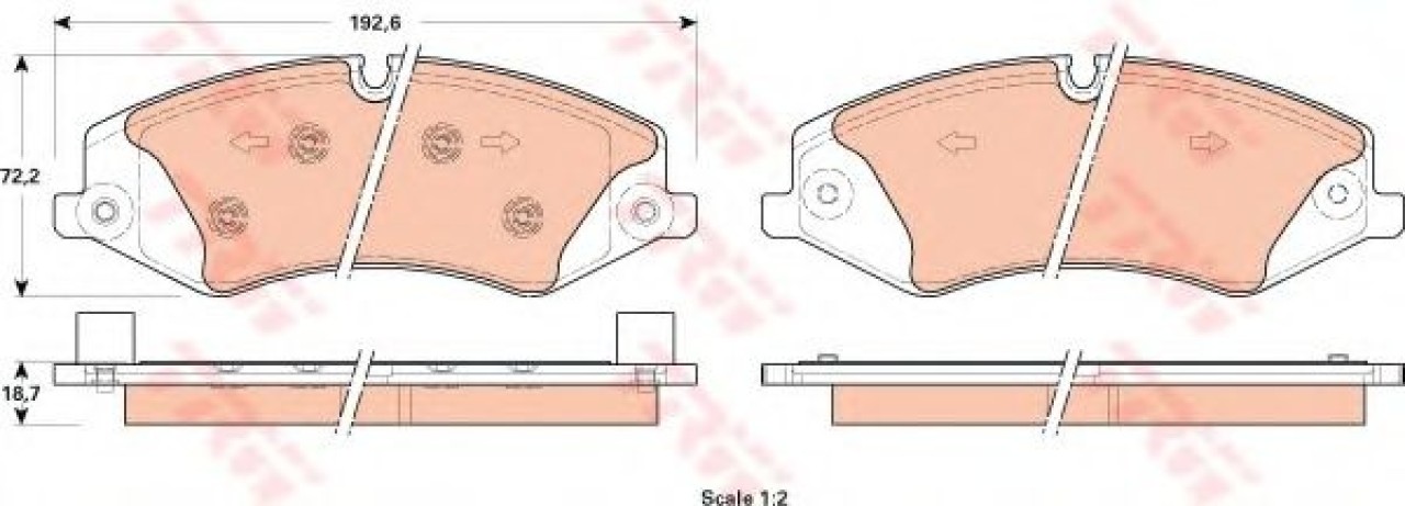 Set placute frana,frana disc LAND ROVER DISCOVERY IV (LA) (2009 - 2016) TRW GDB1898 piesa NOUA
