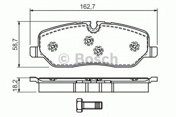 Set placute frana,frana disc LAND ROVER DISCOVERY III (LA, TAA) (2004 - 2009) BOSCH 0 986 494 147 piesa NOUA