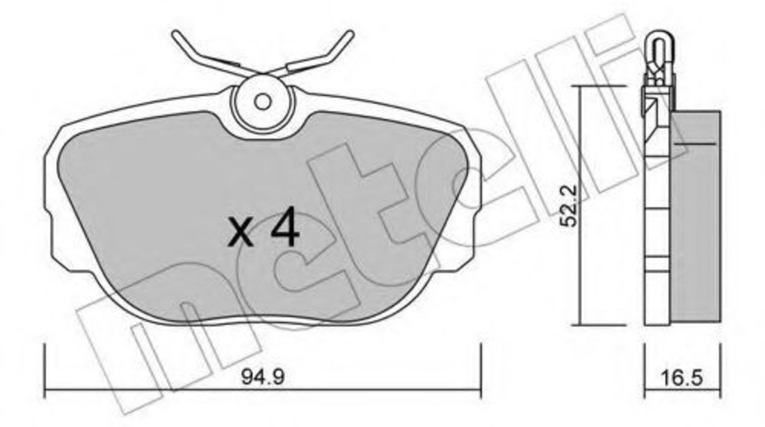 Set placute frana,frana disc LAND ROVER DISCOVERY II (LJ, LT) (1998 - 2004) METELLI 22-0351-0 piesa NOUA