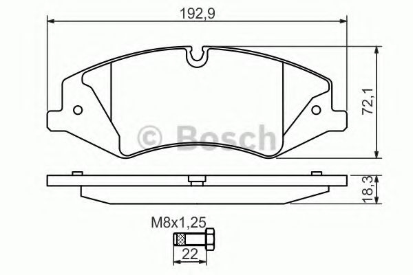 Set placute frana,frana disc LAND ROVER DISCOVERY IV (LA) (2009 - 2016) BOSCH 0 986 494 408 piesa NOUA