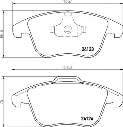 Set placute frana,frana disc LAND ROVER RANGE ROVER EVOQUE (LV) (2011 - 2016) TEXTAR 2412305 piesa N...
