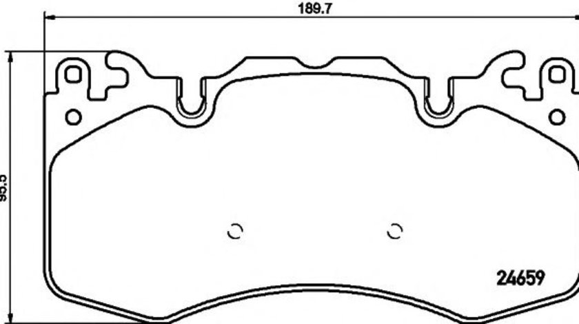 Set placute frana,frana disc LAND ROVER RANGE ROVER SPORT (LW) (2013 - 2016) TEXTAR 2465901 piesa NOUA