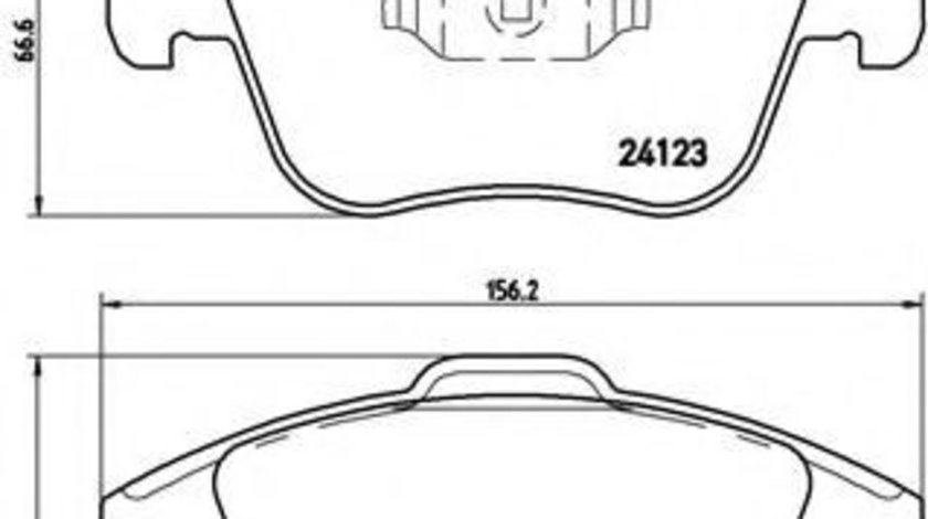 Set placute frana,frana disc LAND ROVER RANGE ROVER EVOQUE (LV) (2011 - 2016) BREMBO P 44 020 piesa NOUA