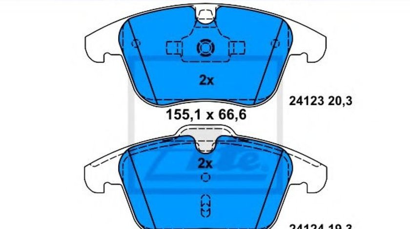 Set placute frana,frana disc LAND ROVER RANGE ROVER EVOQUE (LV) (2011 - 2016) ATE 13.0460-7228.2 piesa NOUA