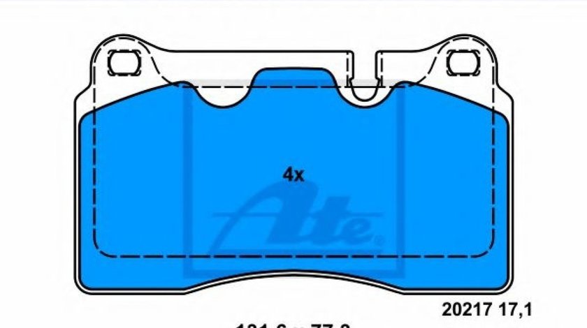 Set placute frana,frana disc LAND ROVER RANGE ROVER SPORT (LS) (2005 - 2013) ATE 13.0460-4837.2 piesa NOUA