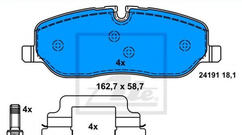 Set placute frana,frana disc LAND ROVER RANGE ROVER SPORT (LS) (2005 - 2013) ATE 13.0460-2728.2 piesa NOUA