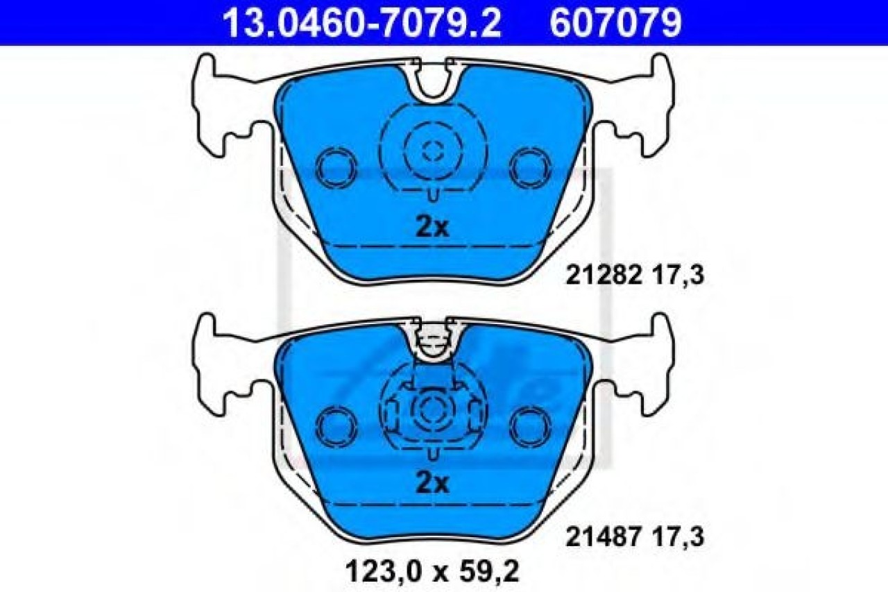 Set placute frana,frana disc LAND ROVER RANGE ROVER III (LM) (2002 - 2012) ATE 13.0460-7079.2 piesa NOUA