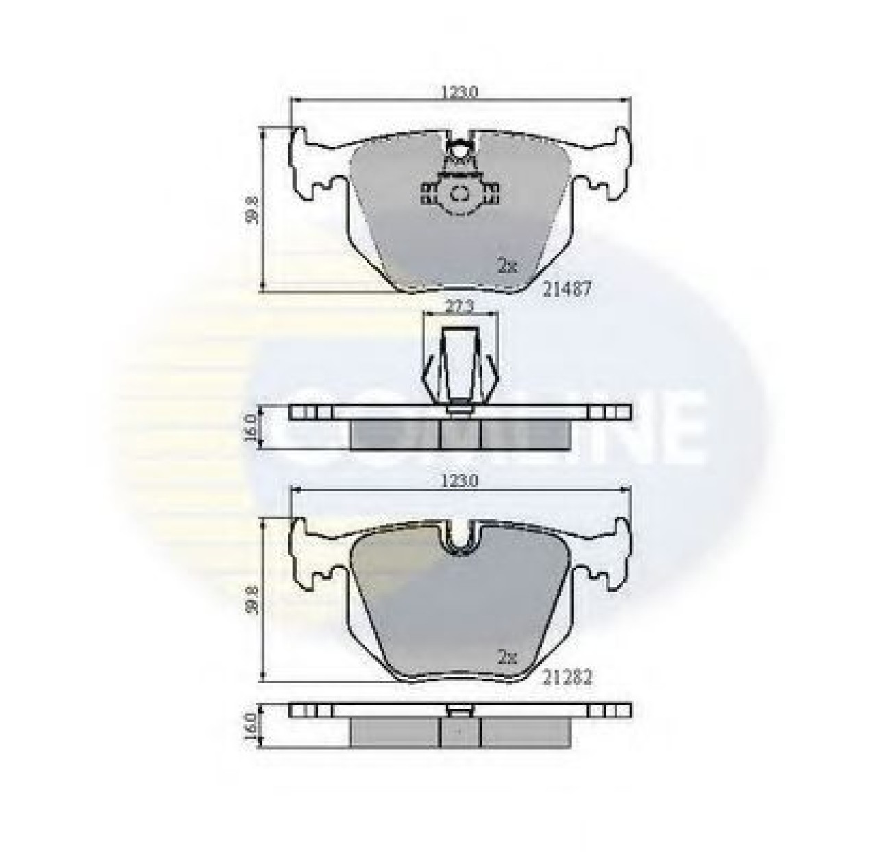 Set placute frana,frana disc LAND ROVER RANGE ROVER III (LM) (2002 - 2012) COMLINE CBP01547 piesa NOUA