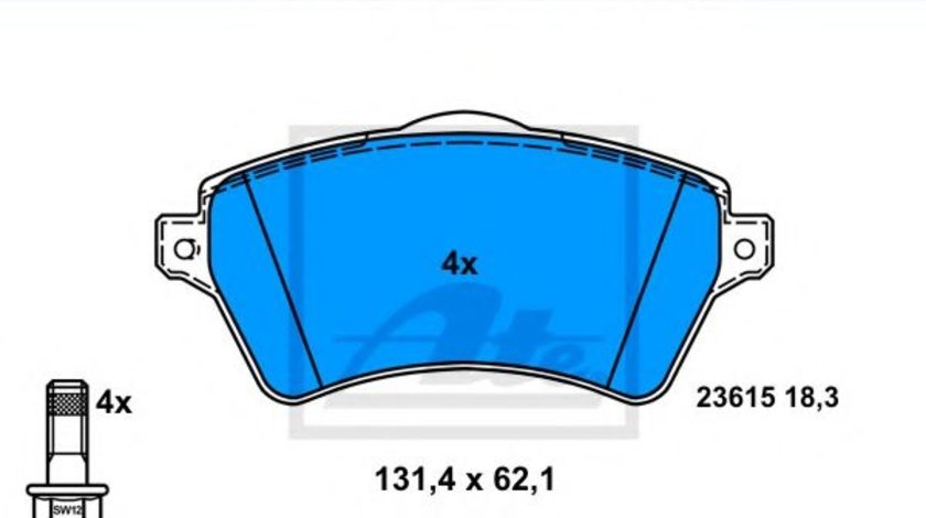 Set placute frana,frana disc LAND ROVER FREELANDER (LN) (1998 - 2006) ATE 13.0460-2718.2 piesa NOUA