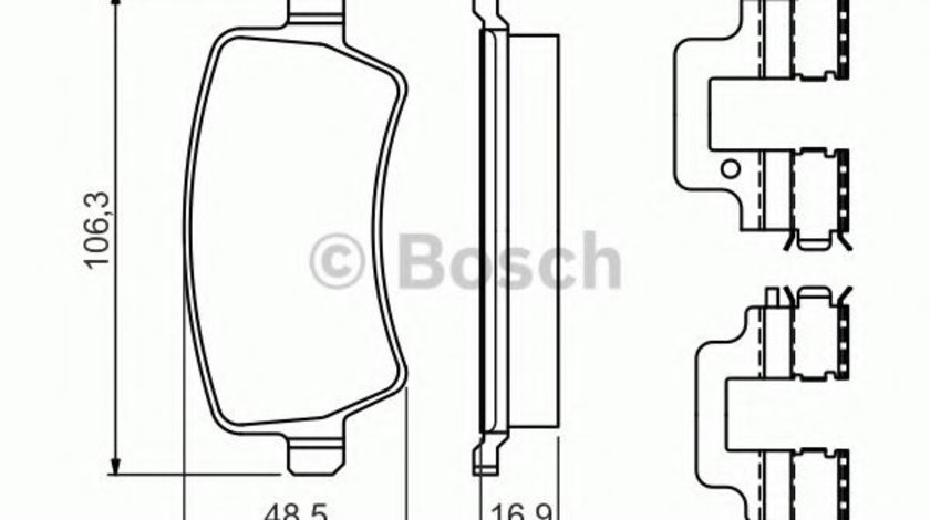 Set placute frana,frana disc LAND ROVER FREELANDER 2 (LF, FA) (2006 - 2014) BOSCH 0 986 494 641 piesa NOUA