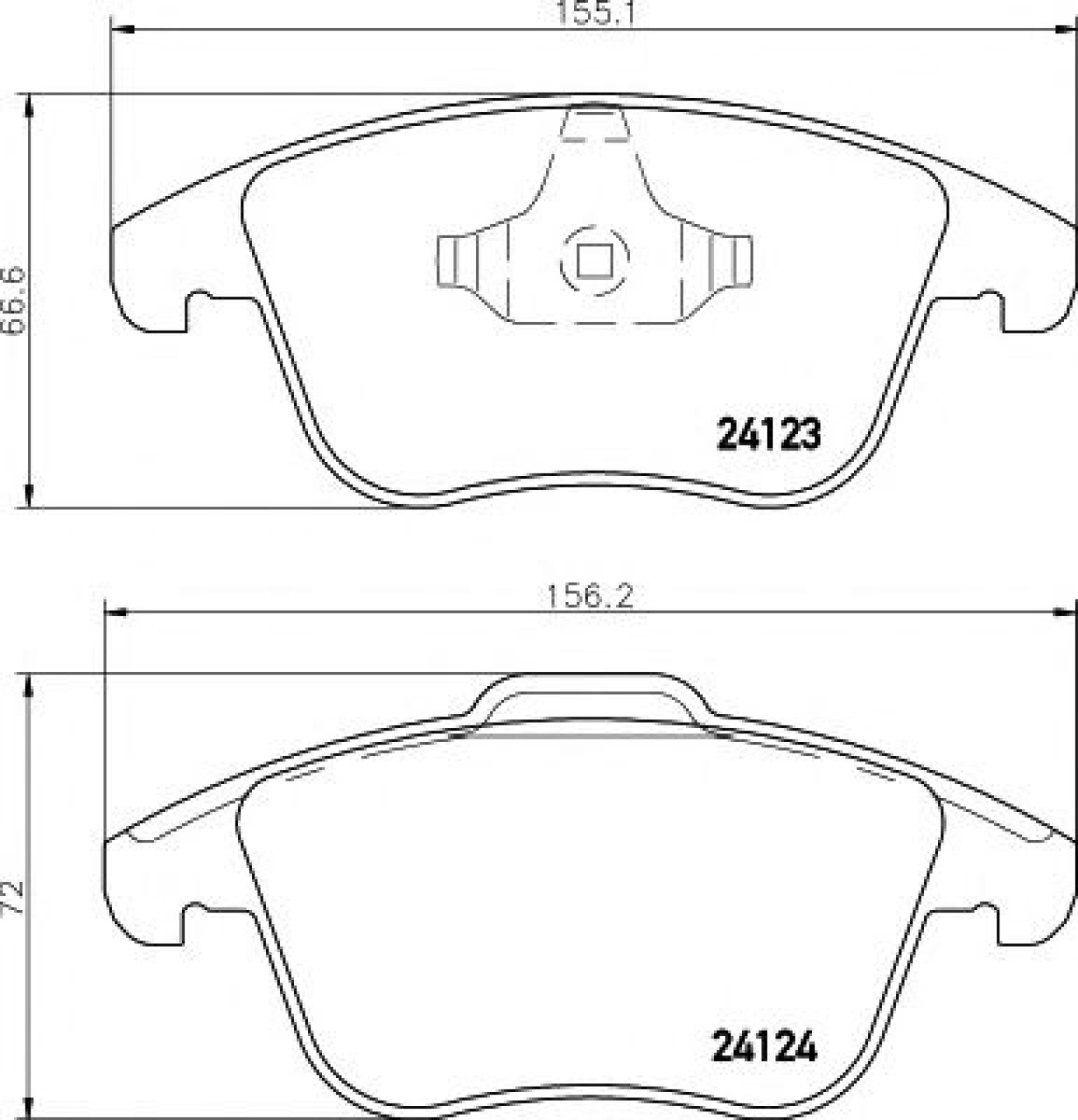 Set placute frana,frana disc LAND ROVER FREELANDER 2 (LF, FA) (2006 - 2014) TEXTAR 2412301 piesa NOUA