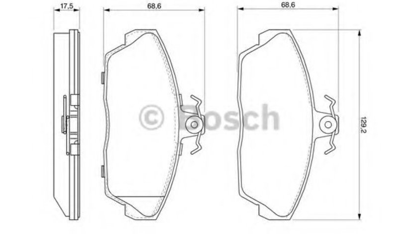 Set placute frana,frana disc LAND ROVER FREELANDER Soft Top (LN) (1998 - 2006) BOSCH 0 986 424 566 piesa NOUA