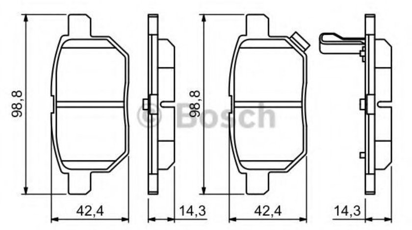 Set placute frana,frana disc LEXUS CT (ZWA1) (2010 - 2016) BOSCH 0 986 494 255 piesa NOUA