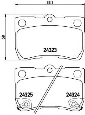 Set placute frana,frana disc LEXUS IS II (GSE2, ALE2, USE2) (2005 - 2016) BREMBO P 83 073 piesa NOUA