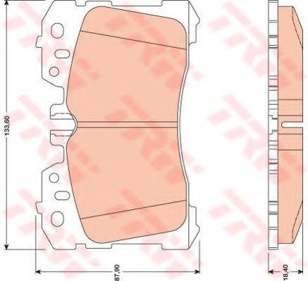 Set placute frana,frana disc LEXUS LS (UVF4, USF4) (2006 - 2016) TRW GDB3473 piesa NOUA