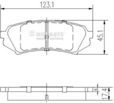 Set placute frana,frana disc LEXUS LX (UZJ100) (1997 - 2008) NIPPARTS J3612022 piesa NOUA