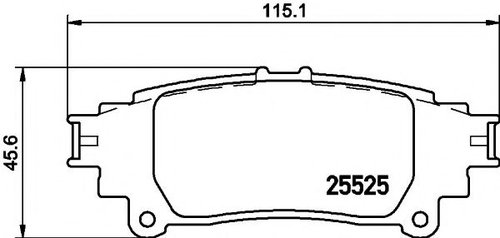 Set placute frana,frana disc LEXUS RC (AVC1, GSC1, USC1) (2014 - 2016) TEXTAR 2552501 piesa NOUA