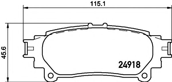 Set placute frana,frana disc LEXUS RX (GGL1, GYL1, AGL1) (2008 - 2015) TEXTAR 2491801 piesa NOUA