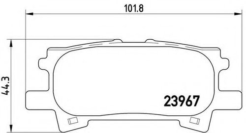 Set placute frana,frana disc LEXUS RX (MHU3, GSU3, MCU3) (2003 - 2008) BREMBO P 83 068 piesa NOUA