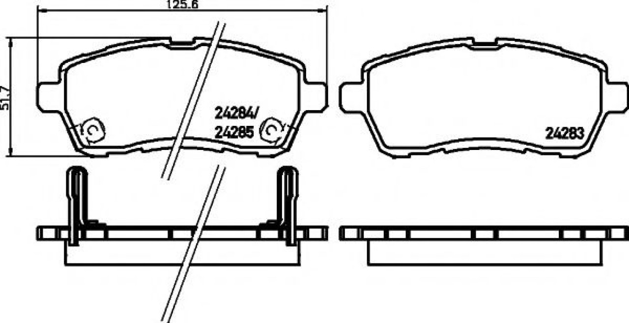 Set placute frana,frana disc MAZDA 2 (DE) (2007 - 2015) TEXTAR 2428303 piesa NOUA