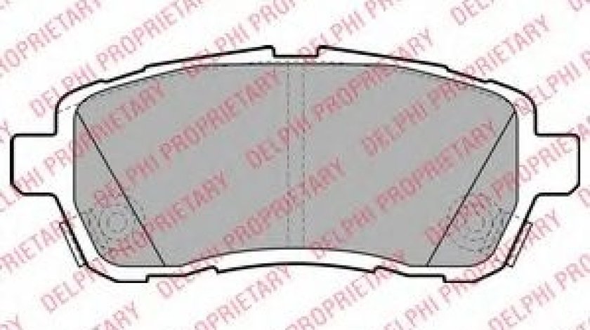 Set placute frana,frana disc MAZDA 2 (DE) (2007 - 2015) DELPHI LP2069 piesa NOUA