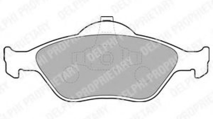 Set placute frana,frana disc MAZDA 2 (DY) (2003 - 2016) DELPHI LP1469 piesa NOUA