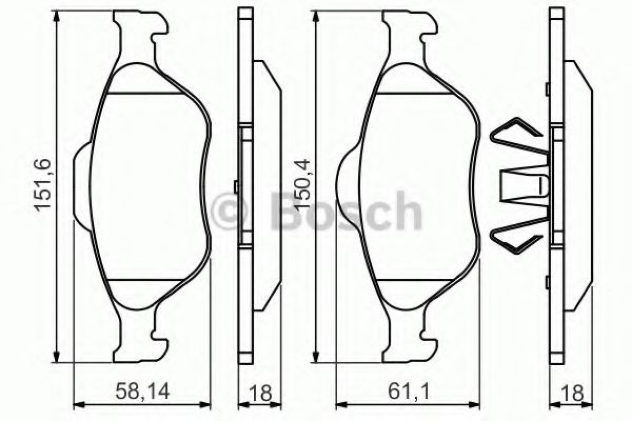 Set placute frana,frana disc MAZDA 2 (DY) (2003 - 2016) BOSCH 0 986 495 220 piesa NOUA
