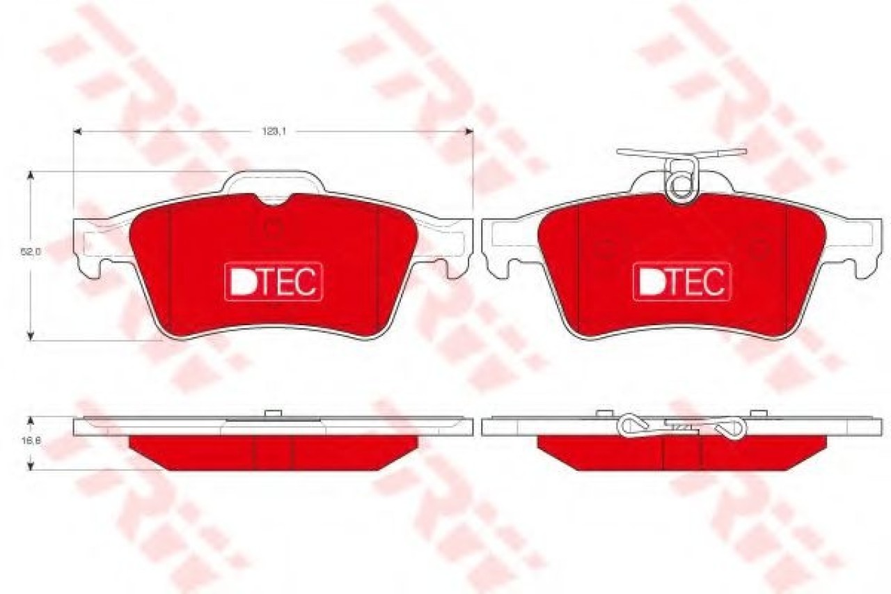 Set placute frana,frana disc MAZDA 3 (BK) (2003 - 2009) TRW GDB1621DTE piesa NOUA
