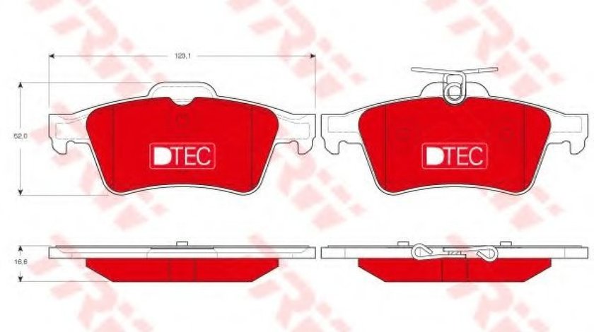 Set placute frana,frana disc MAZDA 3 (BK) (2003 - 2009) TRW GDB1621DTE produs NOU
