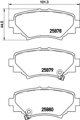 Set placute frana,frana disc MAZDA 3 (BM) (2013 - 2016) TEXTAR 2587801 piesa NOUA