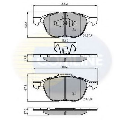Set placute frana,frana disc MAZDA 3 Limuzina (BL) (2008 - 2016) COMLINE CBP01323 piesa NOUA