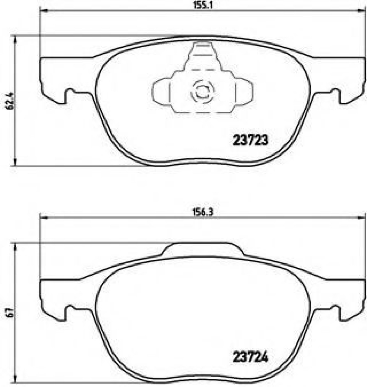 Set placute frana,frana disc MAZDA 5 (CW) (2010 - 2016) BREMBO P 24 061 piesa NOUA