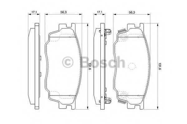 Set placute frana,frana disc MAZDA 6 (GG) (2002 - 2008) BOSCH 0 986 494 078 piesa NOUA